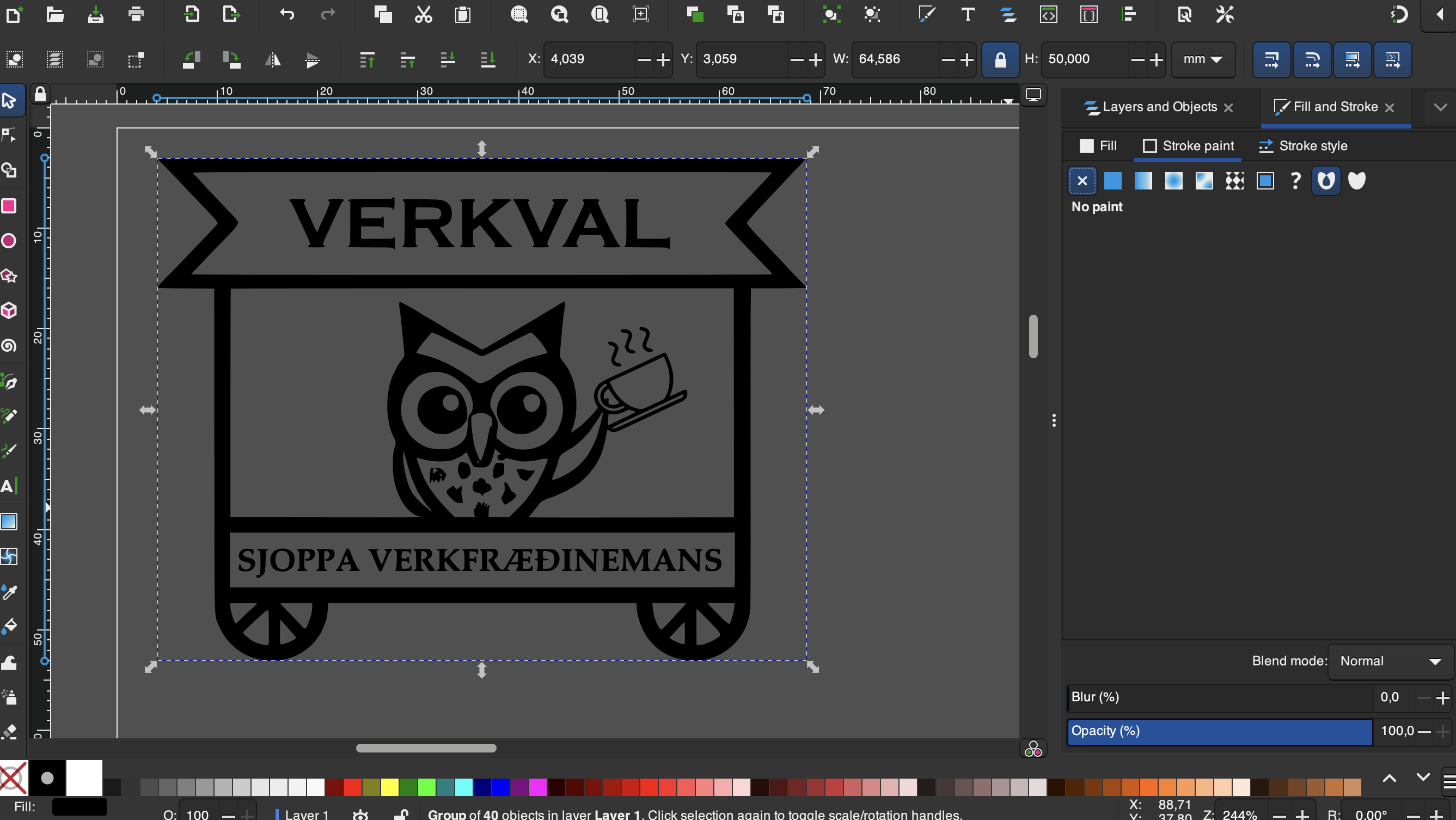 Merki í InkScape